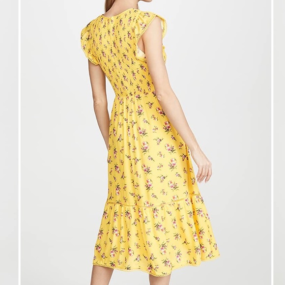 Lost + Wander | Mango Tango Midi Dress | Yellow Floral | XS - Picture 3 of 11
